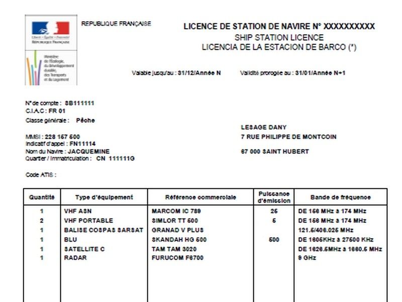 La licence d'exploitation est obligatoire :